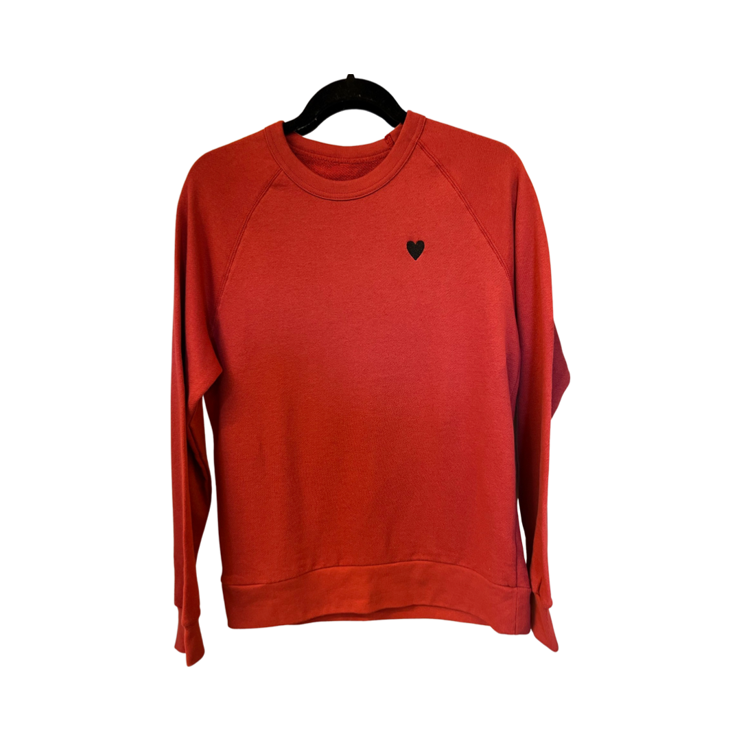 french terry heart tahoe love. crewneck