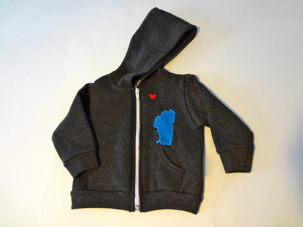 Sweatshirt-Zip Hoodie-lake love.-Toddler