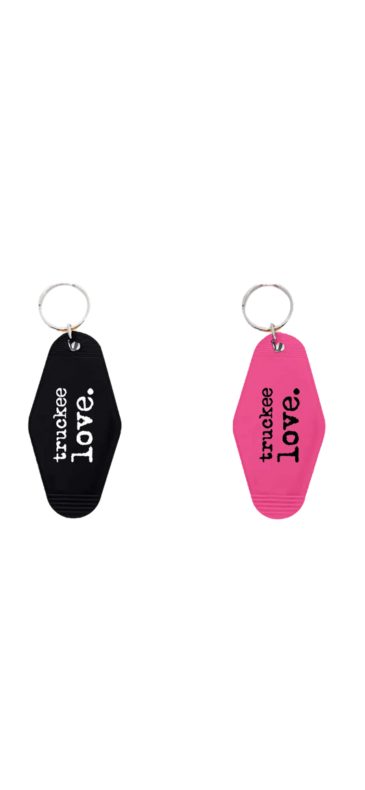 truckee love. motel keychain