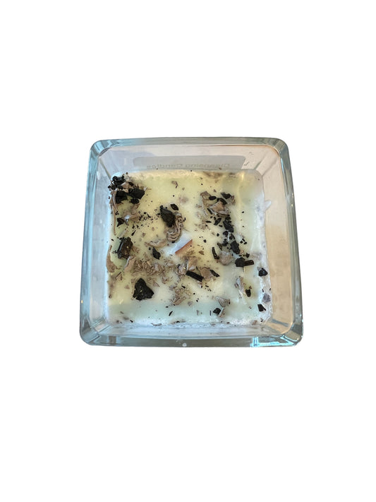 cleansing candle 10 oz glass with wood wick