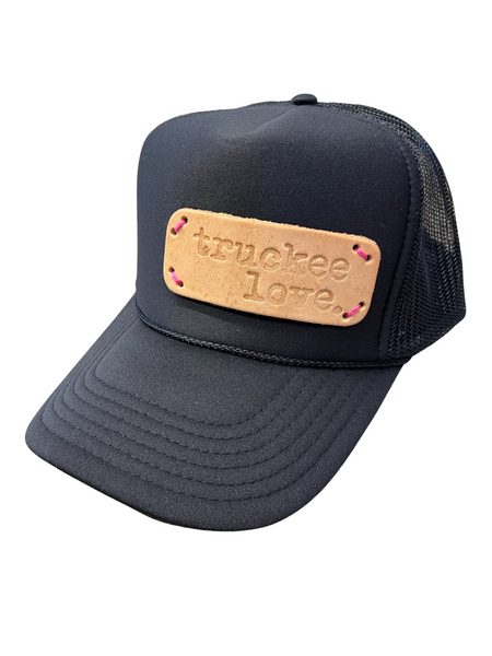 leather love trucker hat