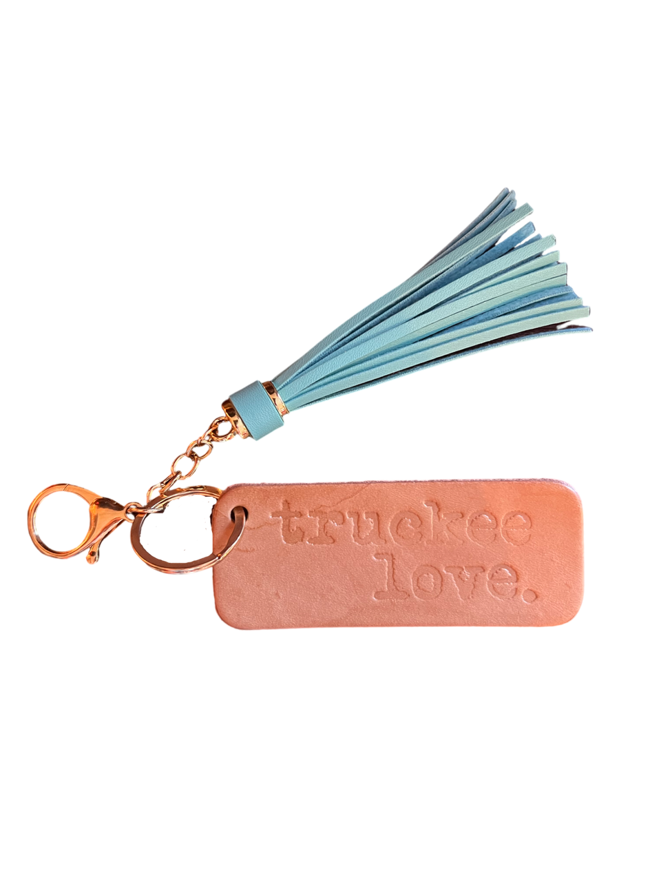 leather key chain with tassel