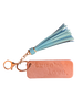 leather key chain with tassel