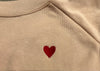 cropped heart crewneck sweatshirt