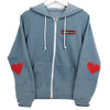 sweatshirt-zip hoodie-love patch-adult