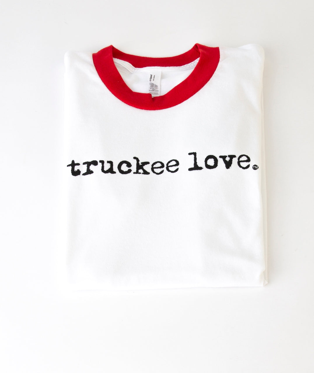 T Shirt-Ringer-truckee love.