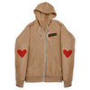 sweatshirt-zip hoodie-love patch-adult