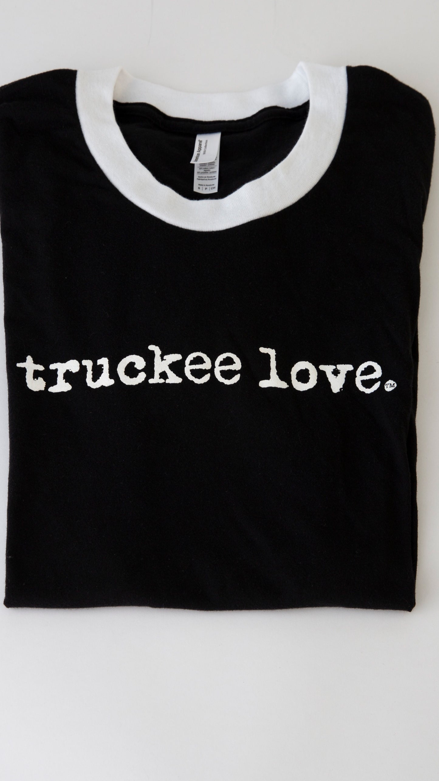 T Shirt-Ringer-truckee love.
